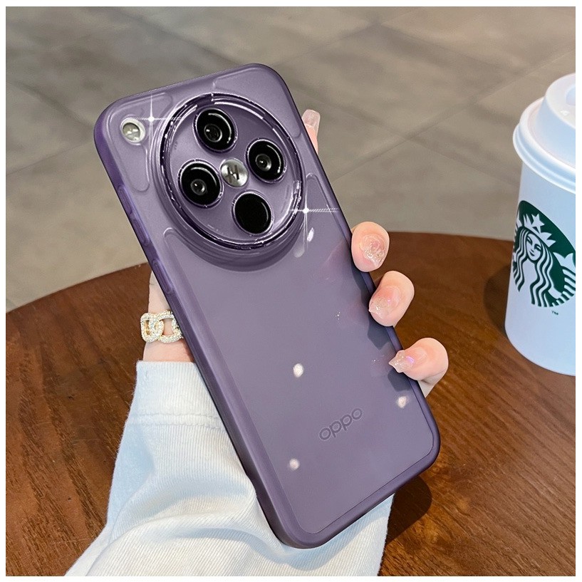 Dành Cho OPPO Find X8 Pro X3 X5 X6 X7 Ultra Matte Ốp Lưng Silicon Trong Suốt Bảo Vệ Ống Kính Máy Ảnh