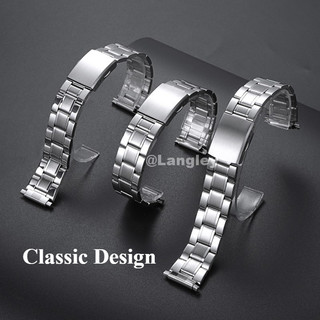 Dây đeo đồng hồ bằng thép không gỉ 16-22mm 5 hạt Jubilee Band 16mm 17mm 18mm 19mm Dây đeo đồng hồ đàn hồi 20mm 21mm cho đồng hồ thạch anh Đồng hồ cơ nam nữ