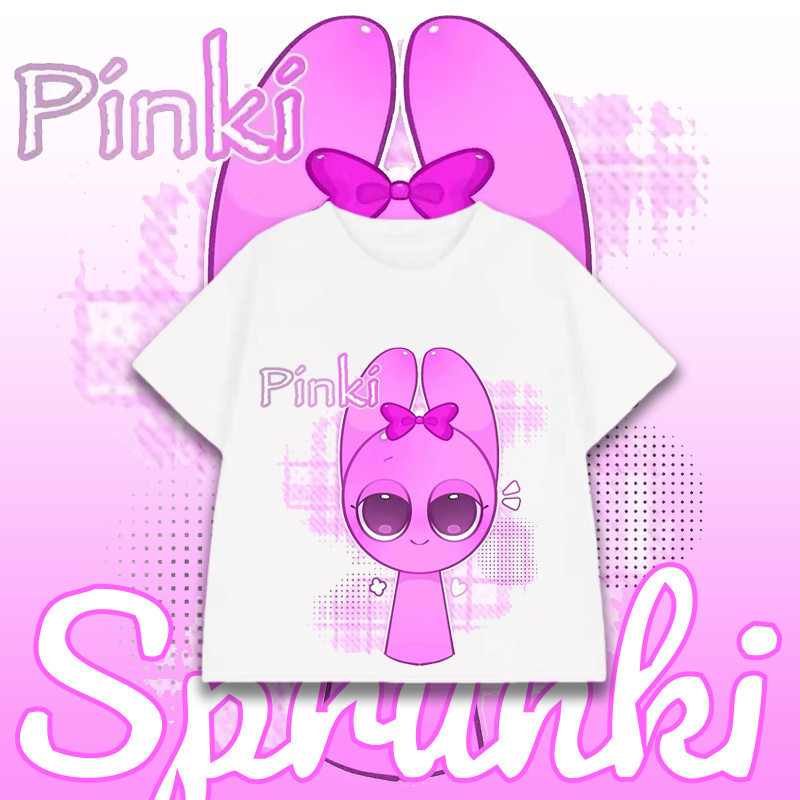 Vui Vẻ Sprunki Nhịp Điệu Hộp T-Shirt Cho Trẻ Em Phim Hoạt Hình In Lý Tưởng Cho Mùa Hè Mặc Giản Dị