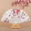 Quạt khiêu vũ BORAGETE, Quạt gấp phong cách cổ điển bằng nhựa, Vải lụa phong cách Trung Quốc Quạt cầm tay cổ điển Đồ trang trí máy tính để bàn