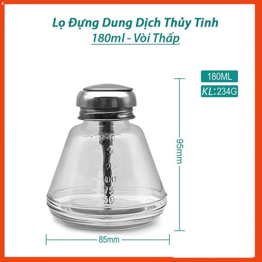 Lọ thủy tinh lõi nhôm đựng cồn, xăng thơm, chất tẩy keo