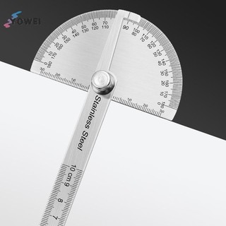 YOWEI 180 Độ Protractor Kim Loại Góc Finder Goniometer Thước Góc Dụng Cụ Chế Biến Gỗ VN