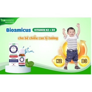 Combo 2 - Tặng 1Vitamin K2D3 BioAmicus, hỗ trợ cho sức khỏe xương, răng trẻ em 10ml
