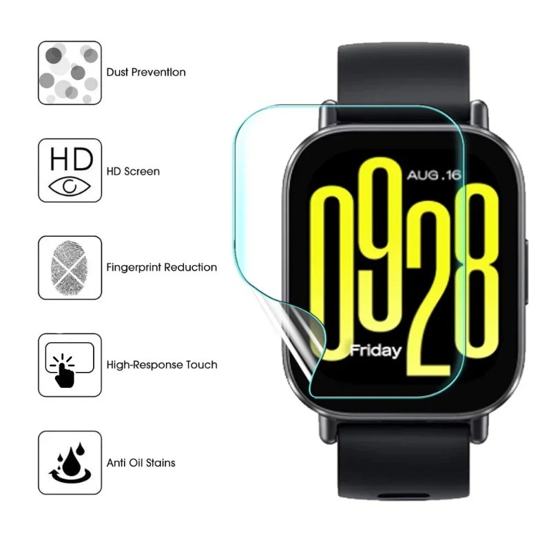 RedmiWatch 5 4 3 Phim Hydrogel HD 400D Full Cover, 1-3 chiếc, bảo vệ màn hình chống trầy xước, chống cháy nổ, cho Watch 5/4/3/2 Active Lite