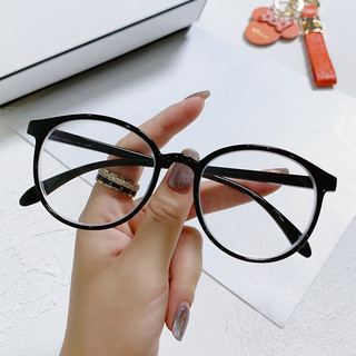Kính cận thị siêu nhẹ hình tròn màu xanh bơ, cổ điển thời trang với khả năng chống ánh sáng xanh