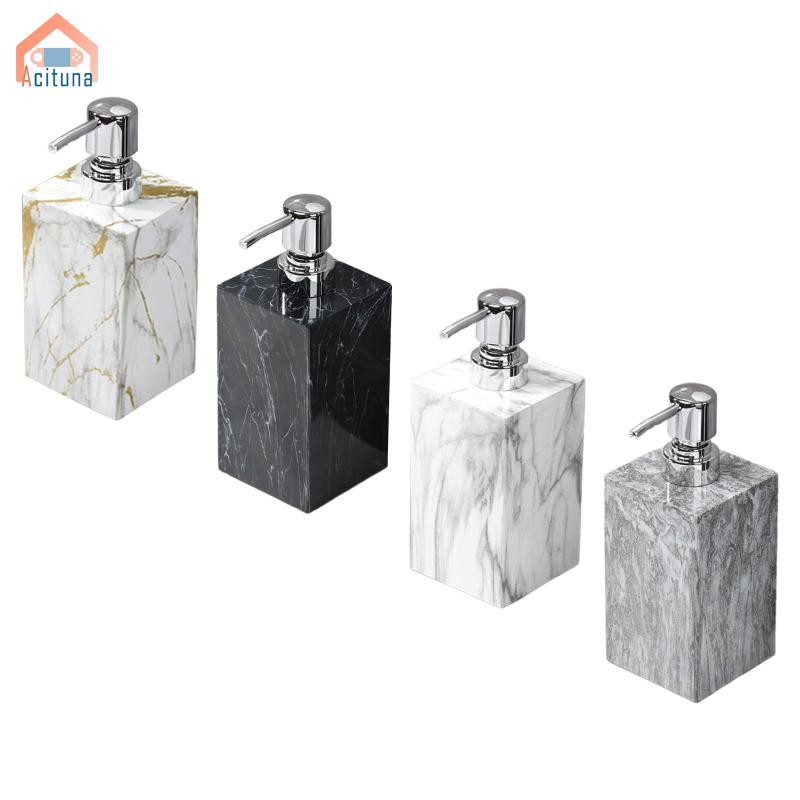 Hộp đựng xà phòng bằng đá cẩm thạch có vòi phun bằng thép không gỉ Sleek cho Vanity