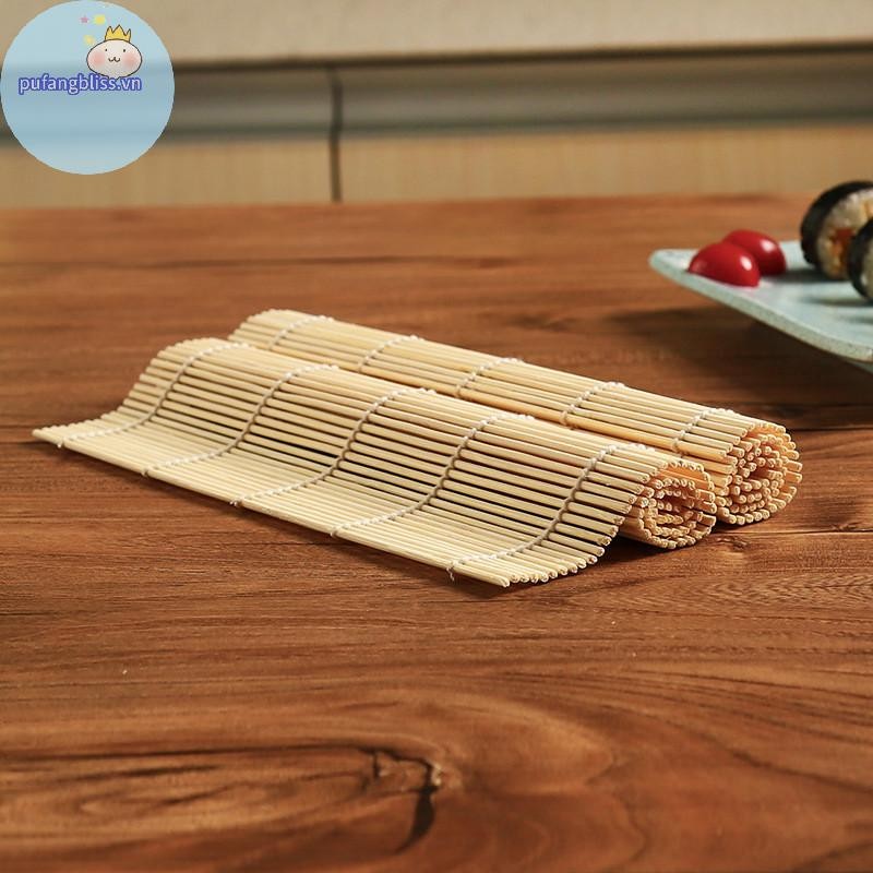 Pufangbliss Sushi Thảm Máy Làm Tre Bộ Cơm Cuộn Khuôn Nhà Bếp DIY Khuôn Con Lăn Cơm Mái Chèo VN