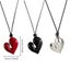 Vòng cổ mặt dây chuyền hình trái tim FUJIOU, Dây rút lãng mạn Thời trang Choker, Dây chuyền áo len không đều cổ điển thẩm mỹ dành cho nữ