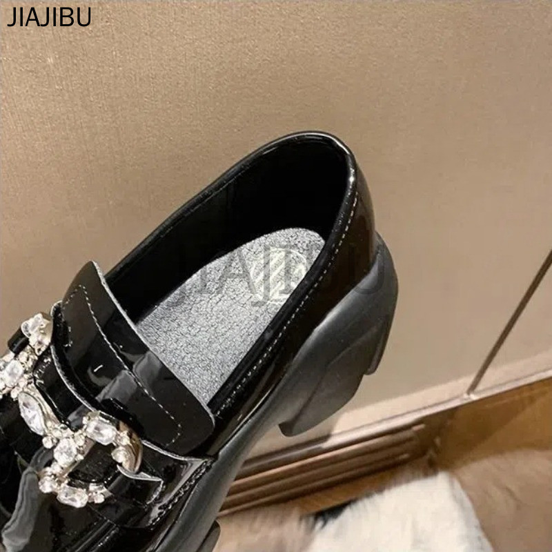 Giày Da Gót Dày Màu Trắng Phong Cách Anh Quốc Giày Nữ Chất Lượng Cao Non-slip Round-toed Muffin Sole Doll Shoes Korean Fashion Platform Mary Jane Shoes Giày Học Sinh Cao Gót Màu Đen Giày Lolita Đồng Phục JK Nhật Bản Giày Công Chúa Đế Mềm Kiểu Pháp