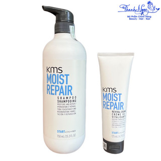 Set DẦU GỘI và Kem dưỡng PHỤC HỒI TÓC KMS MOIST REPAIR (750ML/125ML) [ TN ]