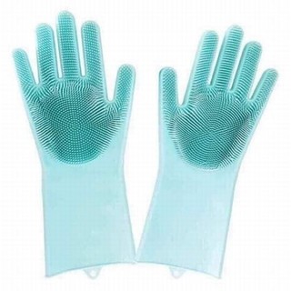 [1 Đôi] Bao Tay Rửa Chén Silicon Găng Tay Rửa Chén Bát Silicon Vệ Sinh Nhà Cửa Đa Năng FE123