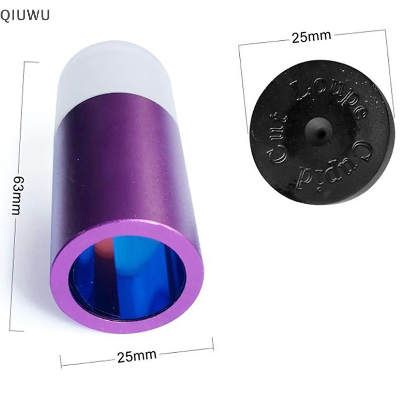 QIUWU 10X Kính lúp Loupe theo toa cho phạm vi trái tim & mũi tên đá quý.
