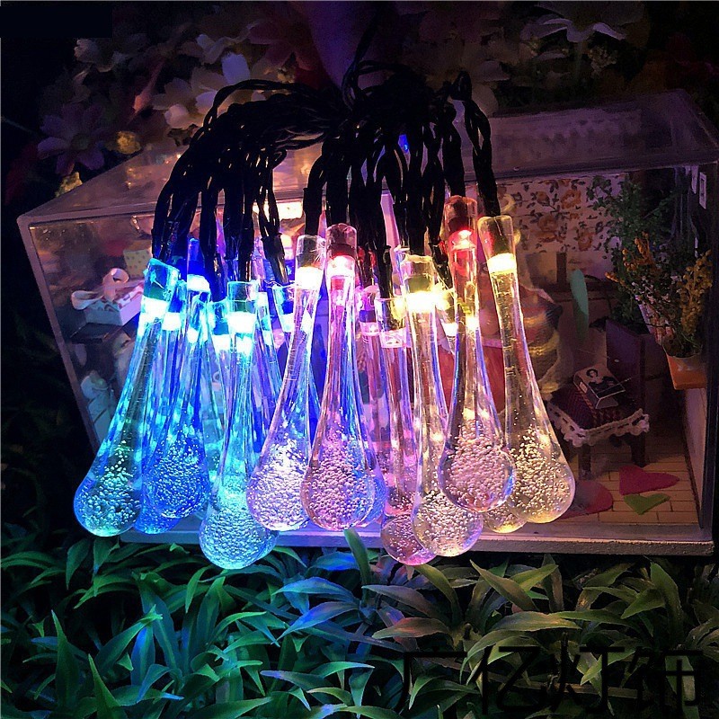 [ HỎA TỐC ] Đèn Led Dài 10M Hình Giọt Nước 28 bóng đèn Có Đầu Nối, đèn trang trí vàng ấm và đủ màu trang trí tết, noel