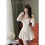 ĐÀM NHÚNG EO TAY DÀI 2 LỚP _ KHÁNH VY STORE_(41150) Nữ Thun xốp Nhật Women Dress