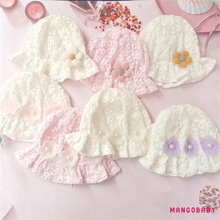 Mg-baby Bé Gái Ren Nón Hoa Chống Nắng Mũ Chống Nắng Dễ Thương Cho Mùa Xuân Hè