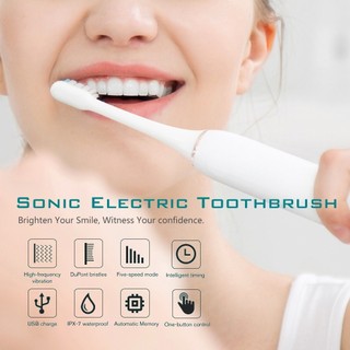 Bàn chải đánh răng điện dành cho người lớn lông mềm với sáu cấp độ điều chỉnh