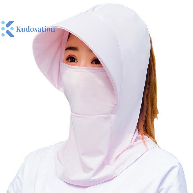 Kudosation Mũ lụa băng mùa hè dành cho nữ Mũ chống nắng với xe đạp ngoài trời chống nắng thoáng khí