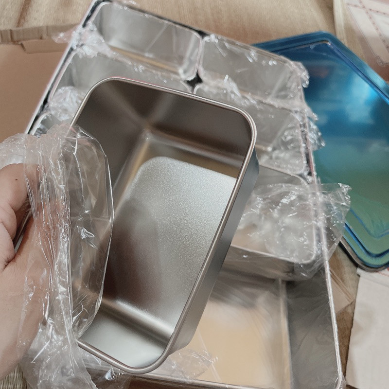 Khay đựng topping, thực phẩm, loại 6 và 8 ngăn, chất liệu inox 304 cao cấp dày dặn.