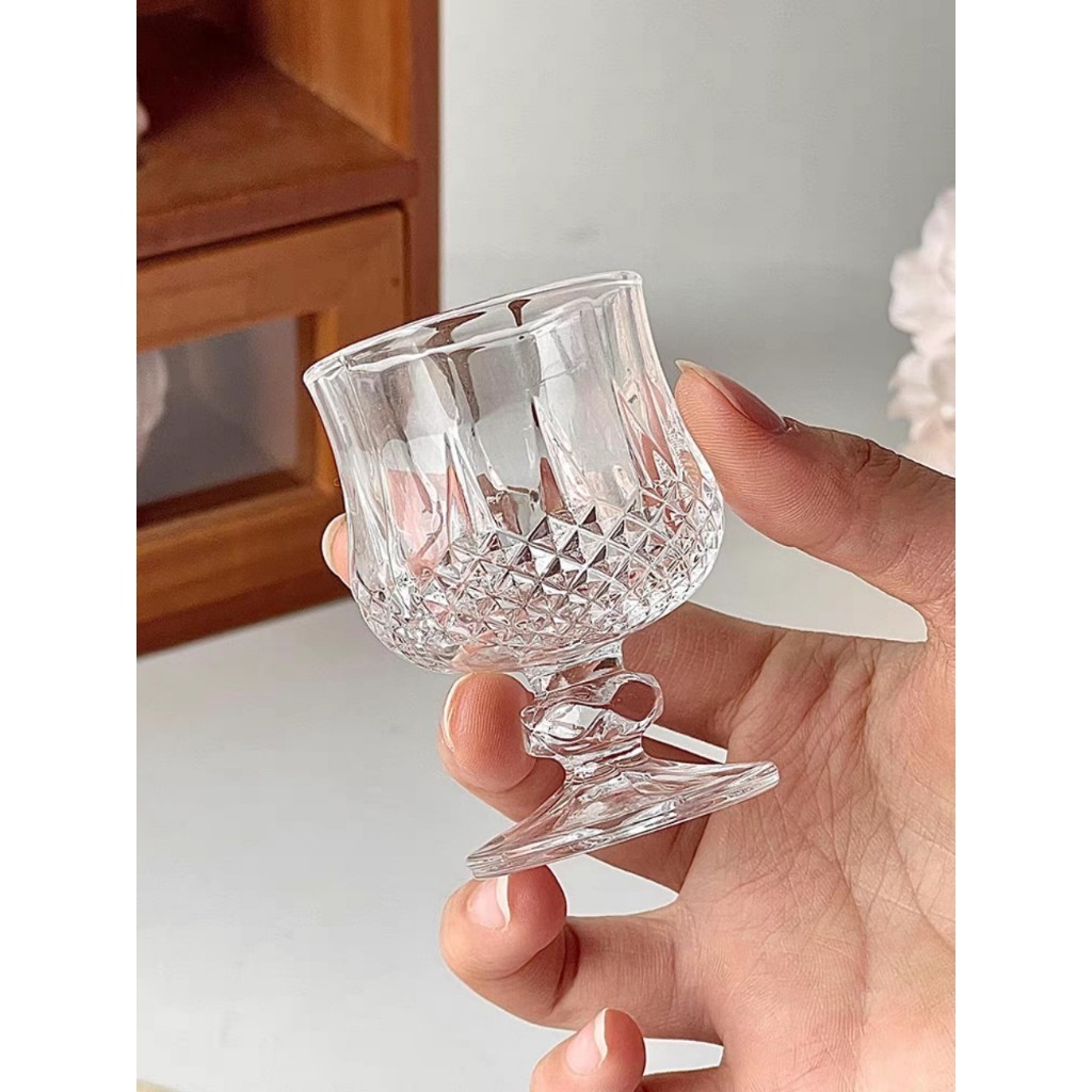 Ly thủy tinh pha lê uống rượ.u trắng dung tích 45ml sang trọng