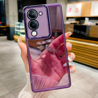 Ốp Lưng Cho VIVO Y04 4G Mới Màu Nguyên Chất Mỏng Trong Suốt Cho VIVO Y04 Y 04 Vỏ Điện Thoại Trong Suốt Mềm Chống Sốc Có Ống Kính Bảo Vệ Camera