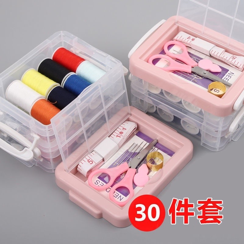 Hộp Kim Chỉ May Vá 3 TẦNG Gia Đình - Kim Khâu, Chỉ, Kéo vv , Đủ Size .ĐTLV sỉ lẻ