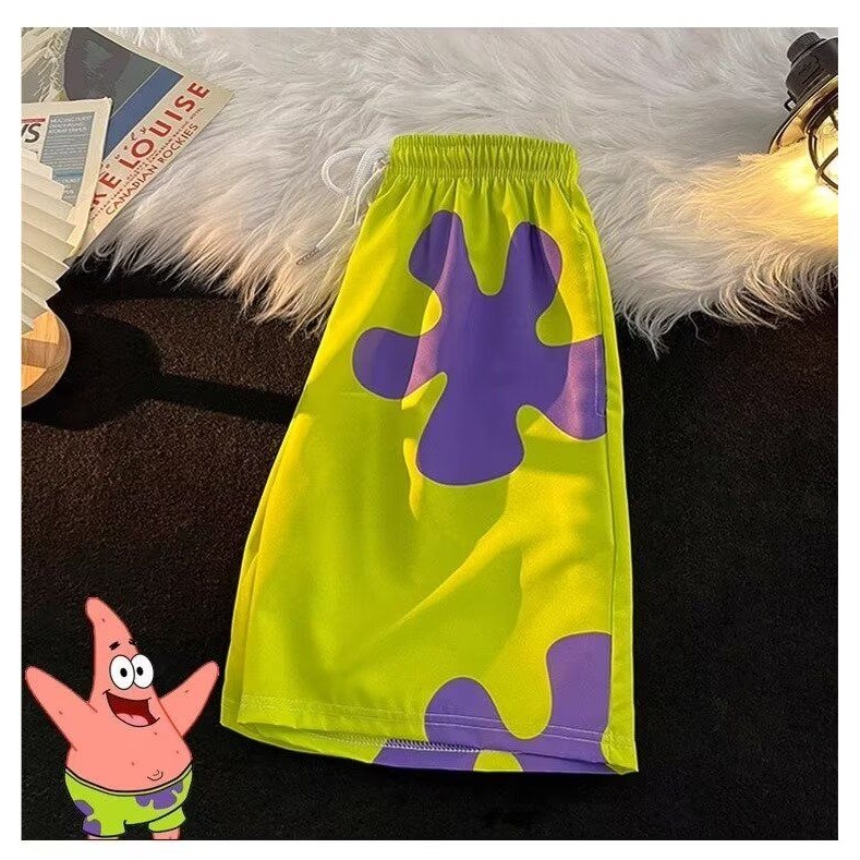 Spongebob SquarePants Dành Cho Nam Nữ Mùa Hè 2025 Phong Cách Mới Thể Thao Và Giải Trí Quần Đi Biển Rời Cho Nam