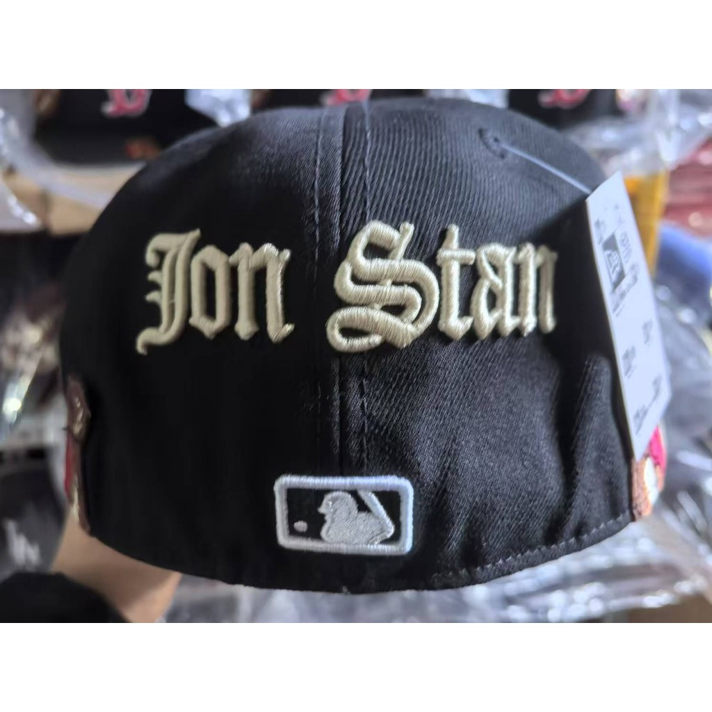 Mới Rra Jon Stan x Los Angeles dodgers đen 59Fifty bên thêu logo thiên thần hoàn toàn đóng mũ bóng chày * * --