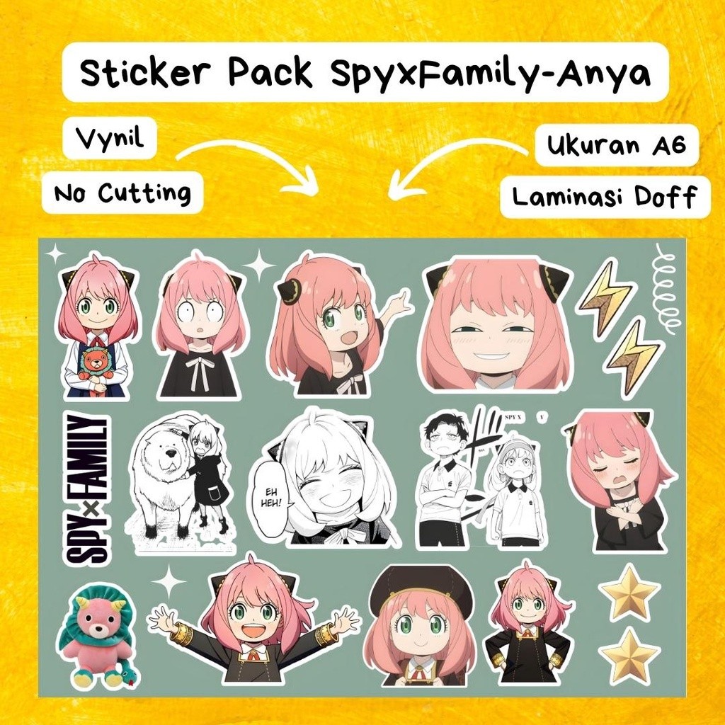 MINI STICKER PACK 🔔 Sticker Pack Spy x Family Anya Forger - Cắt Sẵn ...