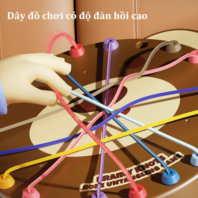 Đồ chơi gỡ rối dây loại, thông minh cho bé trò chơi tháo gỡ dây rối thử thách cờ gỡ rối IQ