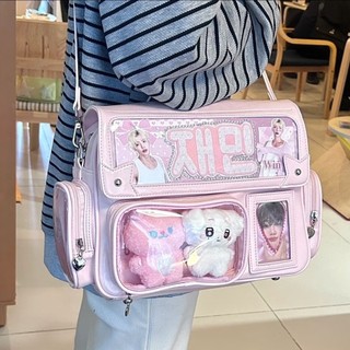 Ẩn Ánh Sáng Ba lô Messenger Nữ Dung Tích Lớn Phong Cách Nhật Bản, Đeo Vai, Dùng Cho Sinh Viên