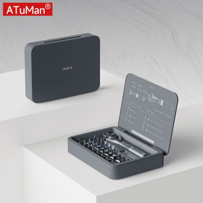 Bộ tuốc nơ vít Ratchet DUKE ATuMan RS2 Cờ lê từ tính Bán tự động Hộp công cụ tay áo đa năng 40 trong 1