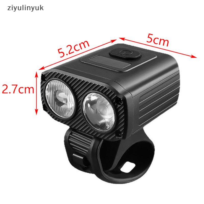 Ziyulinyuk 5 Chế Độ Đèn Trước Type-C Có Thể Thay Đổi Đèn Pha Xe Đạp Tay Lái Xe Đạp Đèn Pha Hiển Thị Điện Phụ Kiện Đi Xe Đạp EN