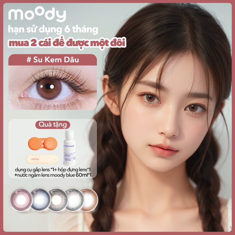 Ảnh Kính áp tròng 6 tháng moody, mẫu mã đa dạng, lên màu chuẩn, có độ cận 0-7, độ giãn tròng 14.0 – 14.5mm 1