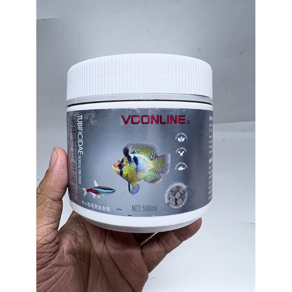 Hủ 500ml Dạng VIên Nén Trùng Chỉ Sấy Khô Vooline Thức Ăn Dinh Dưỡng Cao Cấp Cho Các Loại Cá Cảnh