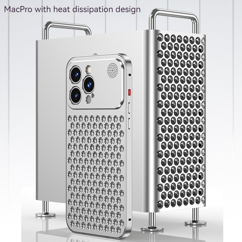 Dành Cho iPhone 14 15 16 17 ProMax Kim Loại Tản Nhiệt Ốp lưng 15Pro Hợp Kim Nhôm Thơm Siêu Mỏng Chống Sốc Ốp Lưng