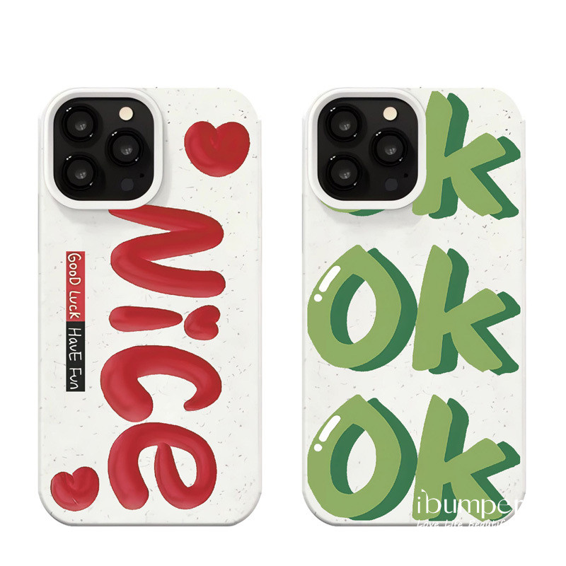 ibumpers Ốp Điện Thoại iPhone Họa Tiết Cặp Đôi Vui Nhộn Đơn Giản Cho IPhone 16 15 14 12 13 11 Pro Max IP 7 8 Plus X XS XR Ốp Lưng Ống Hút Lúa Mì Phân Hủy Thân Thiện Với Môi Trường