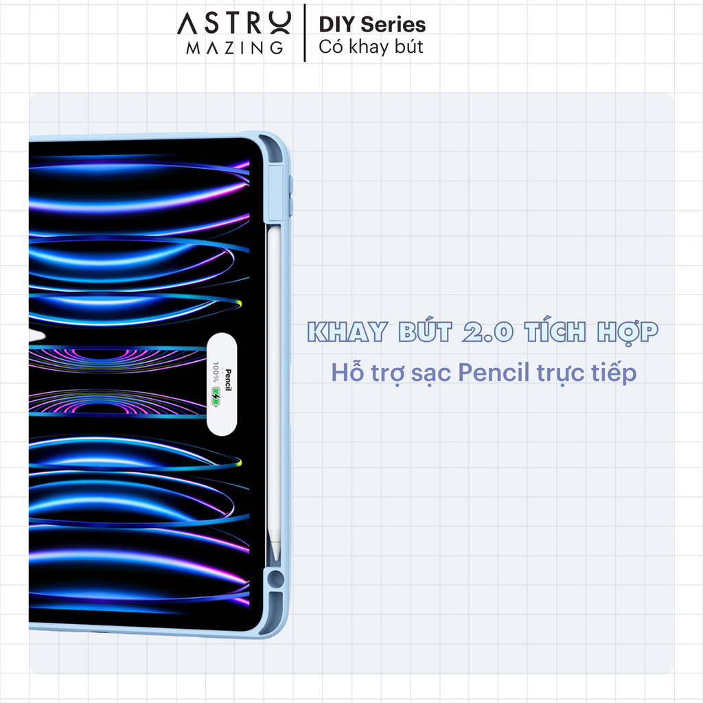 Ảnh Bao da iPad AstroMazing xoay 360 tháo rời nam châm độ chống sốc cho Pro 11 Air 4 5 6 Gen 10 4