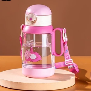 BÌnh Nước Nhựa Trong Suốt pm Có Tay Cầm Và Dây Đeo 500ml