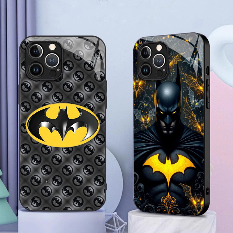 Ốp Điện Thoại Thủy Tinh batman 09 Cho IPhone 16 15 14 13 12 11 Pro XR XS Max Plus Mini X XR 8 7 6s SE2 / 3