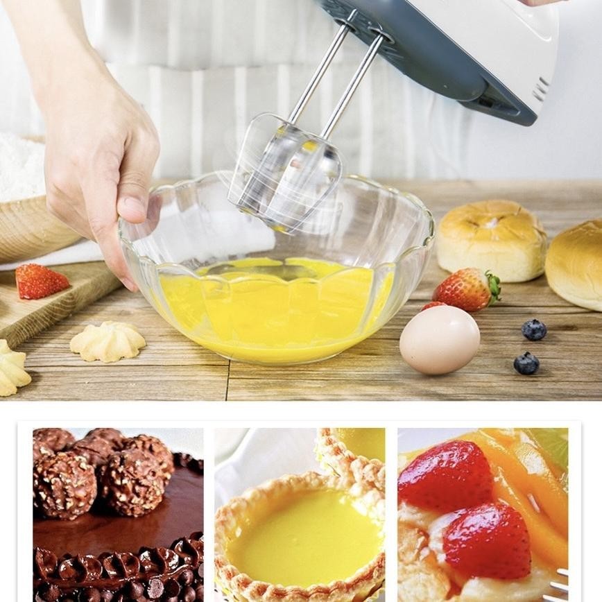 Máy Đánh Trứng - Máy Đánh Trứng Cầm Tay - Trộn Bột - Trộn Kem, Sữa, Cafe - Công Suất Cao, Nhuyễn Đều