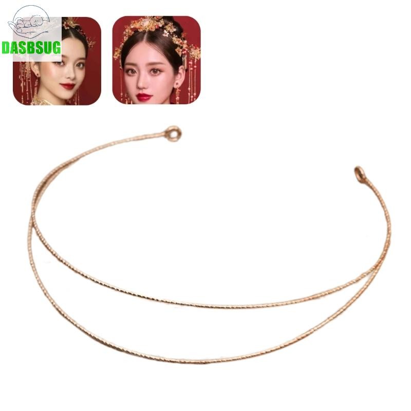 Dasbsug Kim Loại Mịn Băng Đô Khung Cho DIY Tiaras Đế Trống Băng Đô Quấn Tóc Đầu DIY Cô Dâu Vương Miện Đế Cho Đám Cưới