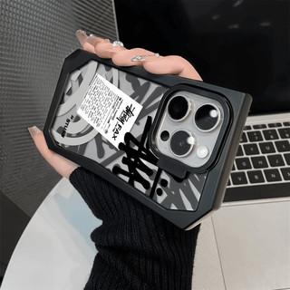 Ốp Điện Thoại Doanh Nhân Hình Không Đều Cho iPhone 16 15 14 13 12 11 Graffiti Nghệ Thuật Chữ Cái Tiếng Anh Thẻ