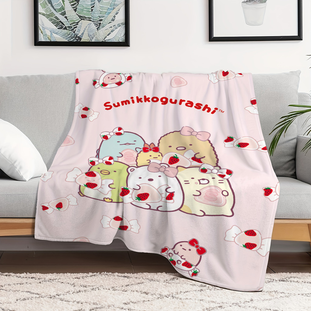 Sumikko Gurashi Flannel Chăn Một Mặt In Flannel Chăn Điều Hòa Không Khí Chăn