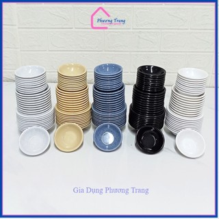 Combo 10 chén chấm nước tương, nước mắm, gia vị nhựa melamine nhựa cứng, khó bể nhiều màu nhiều size - Phương Trang