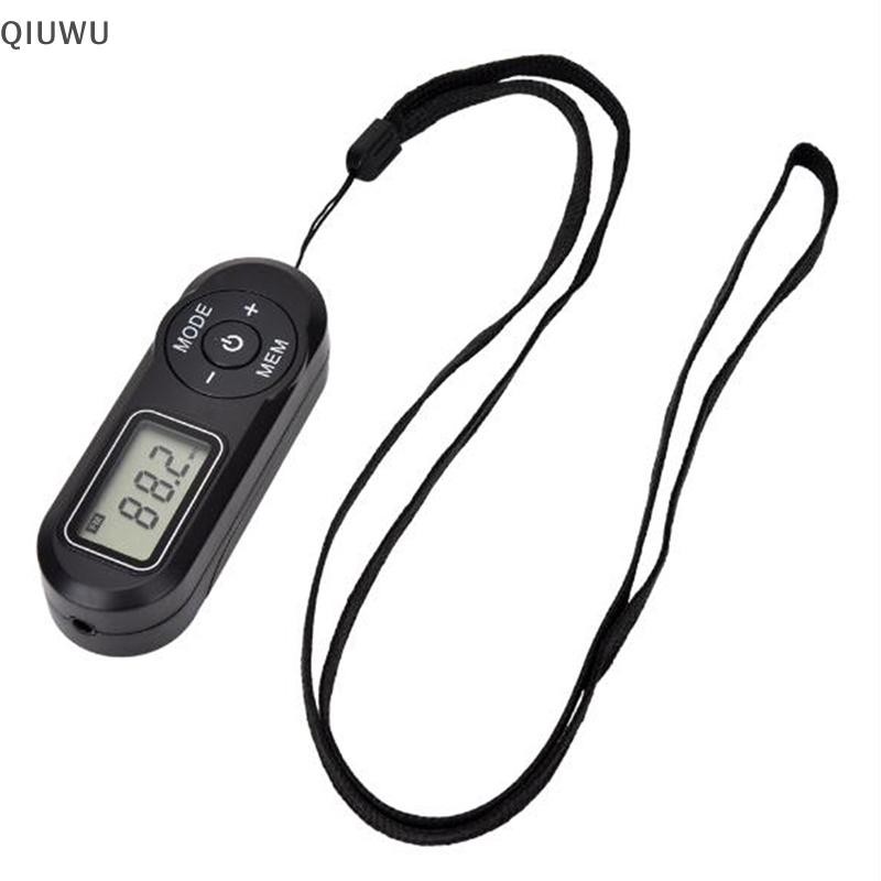 Đài FM bỏ túi QIUWU với chức năng DSP FM 1.1Inch Đài phát thanh kỹ thuật số Mini.