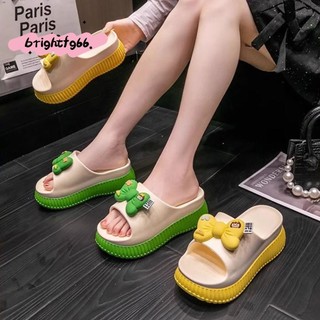 Giày Thang Máy BRIGHTF66, Đế Dày Giày Gót EVA Chunky, Dép Đi Biển Thời Trang Mùa Hè