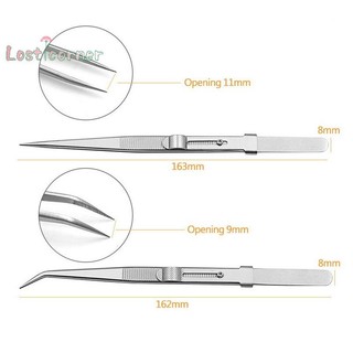 [Lostcorner] Nhíp bằng thép không gỉ Dụng cụ sửa chữa linh kiện điện tử Nhíp đa năng Nhíp trang sức chất lượng cao [Mới]