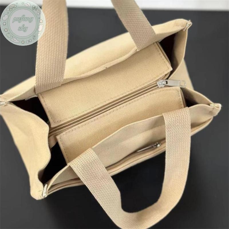 Pusky Hoạt Hình Dễ Thương In Họa Tiết Vải Túi Xách Đa Năng Nhân Viên Văn Phòng Túi Cơm Trưa Túi Tote VN
