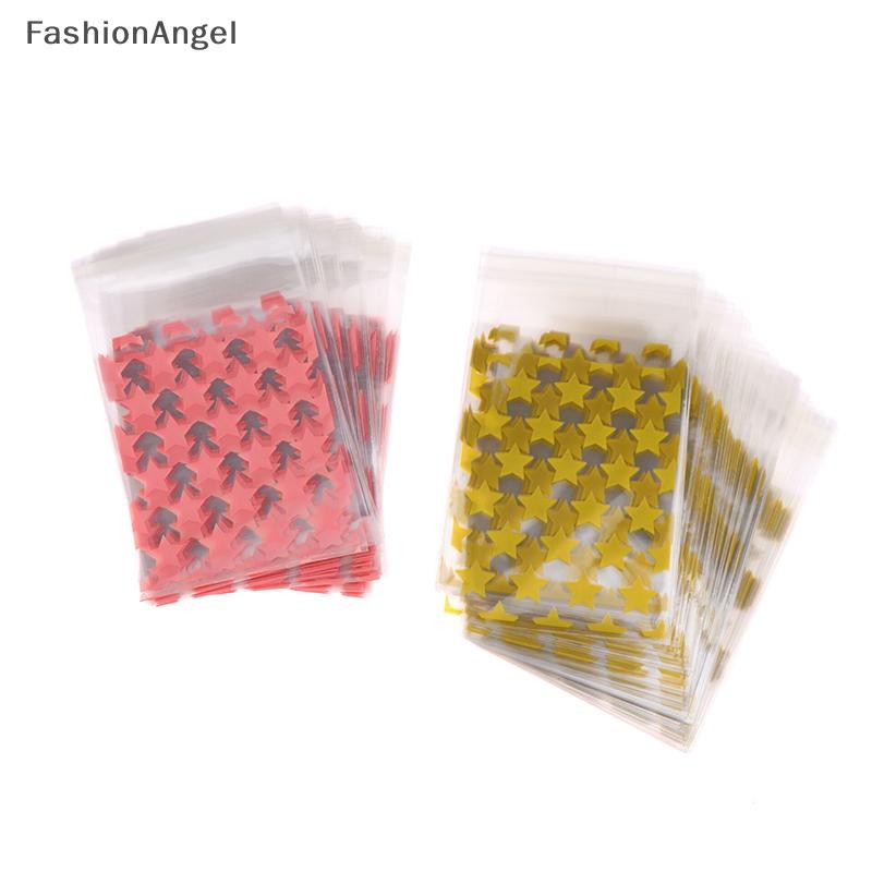 Fashionangel 50 / 100 Chiếc Ins Phong Cách Đơn Giản Ngôi Sao Tự Niêm Phong Túi Kẹo Dễ Thương Túi Opp Trong Suốt Túi Tự Dính Lễ Hội Kẹo Túi Quà VN