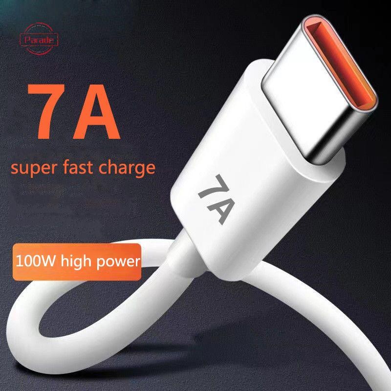 Cáp USB Parade 7A 100W Type C Cáp sạc siêu nhanh cho Huawei mate40Pro nova9 VN